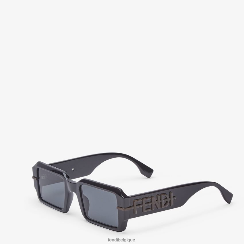accessoires Fendi lunettes de soleil graphiques noir hommes 8X8J2J2484 Fendi Lunette De Soleil
