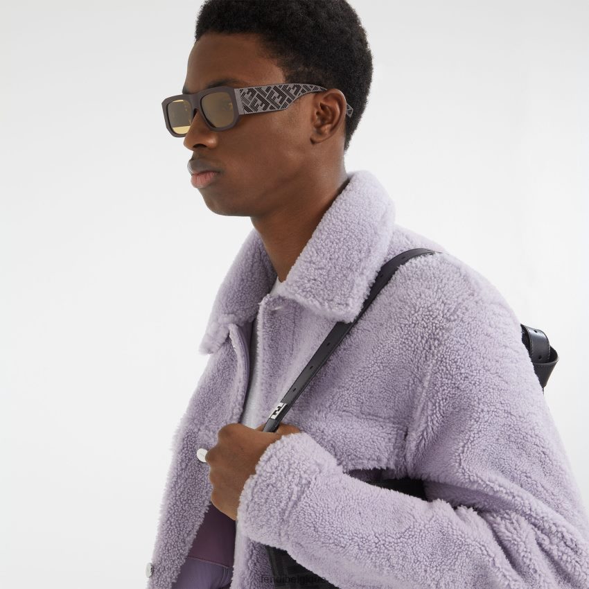 accessoires Fendi lunettes de soleil ombre en acétate brun hommes 8X8J2J2550 Fendi Lunette De Soleil