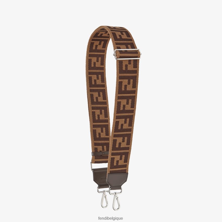 accessoires Fendi bandoulière en sangle brun hommes 8X8J2J2336 Fendi Belgique