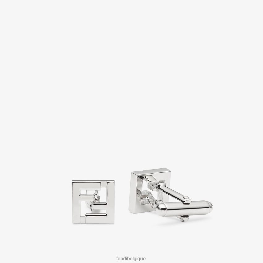 bijoux Fendi boutons de manchette argent hommes 8X8J2J2741 Fendi Belgique