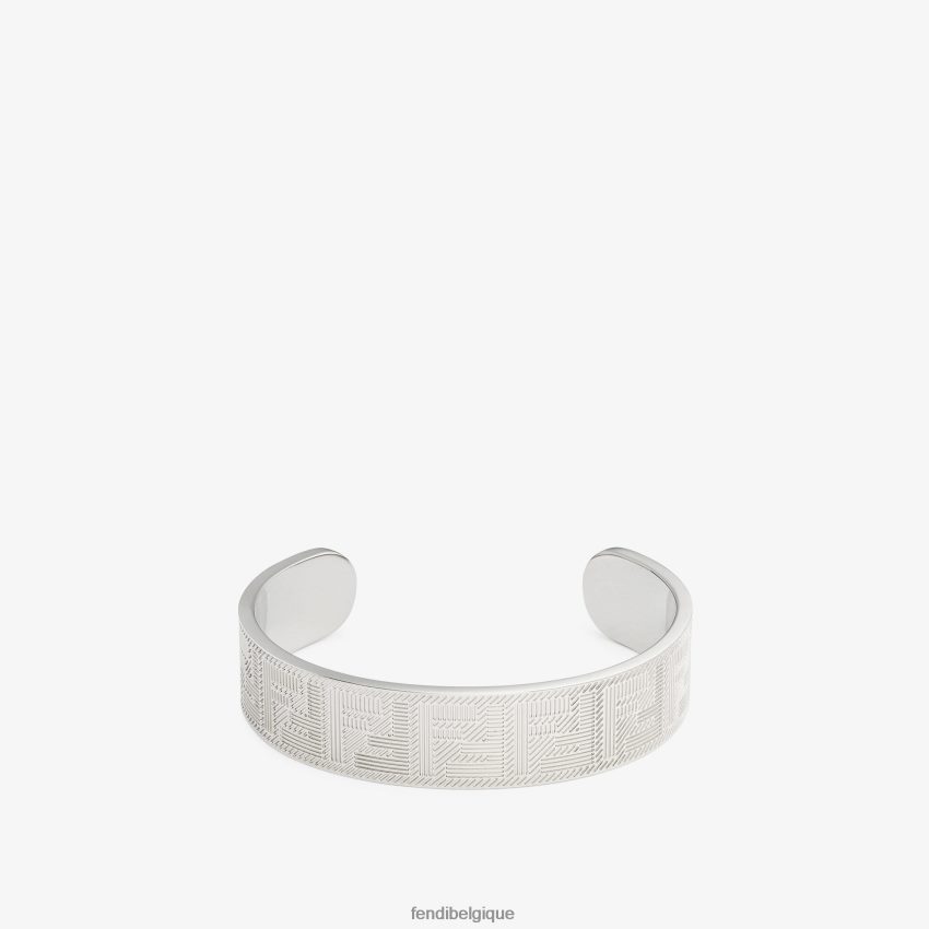 bijoux Fendi bracelet en métal argent hommes 8X8J2J2693 Fendi Belgique