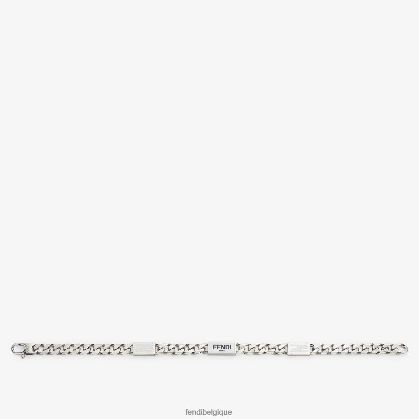 bijoux Fendi bracelet en métal argent hommes 8X8J2J2702 Fendi Belgique