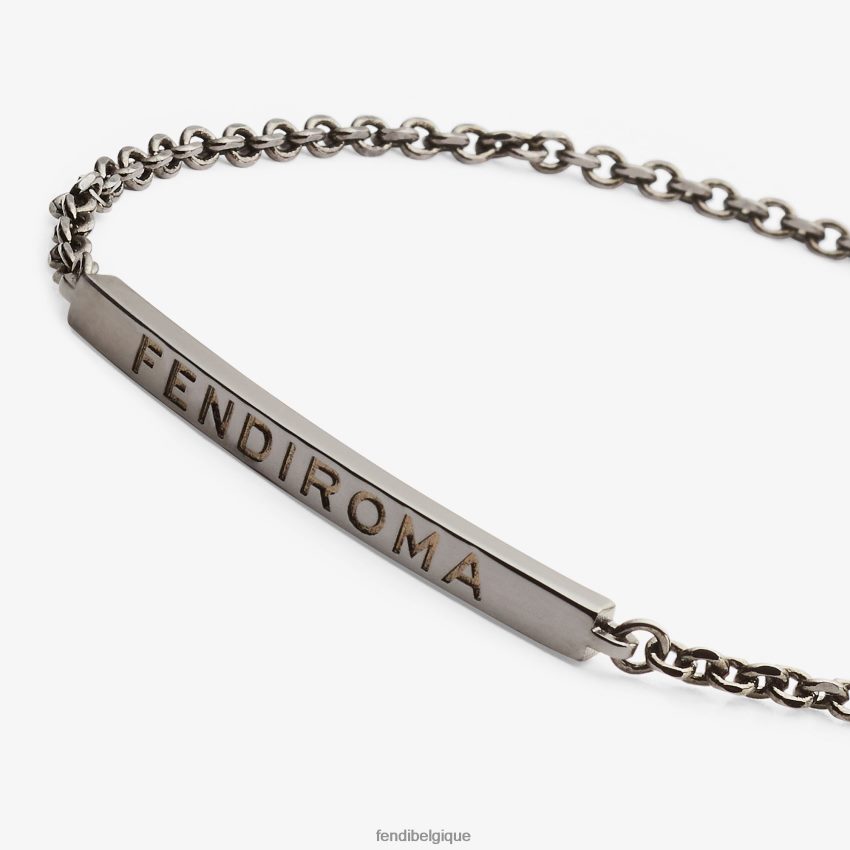 bijoux Fendi bracelet en métal ruthénium hommes 8X8J2J2705 Fendi Belgique