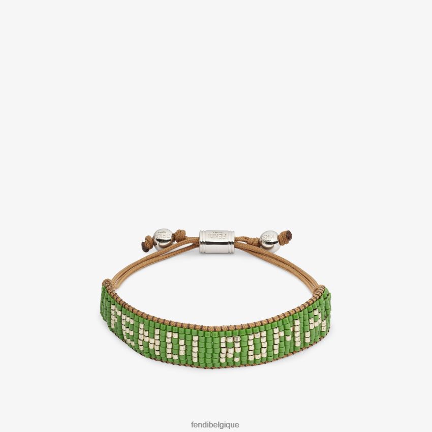 bijoux Fendi bracelet signature vert hommes 8X8J2J2714 Fendi Belgique