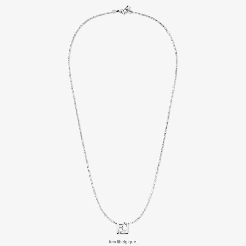 bijoux Fendi collier ff argent hommes 8X8J2J2743 Fendi Sac