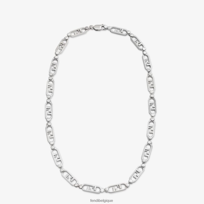 bijoux Fendi collier o'lock argent hommes 8X8J2J2729 Fendi Belgique