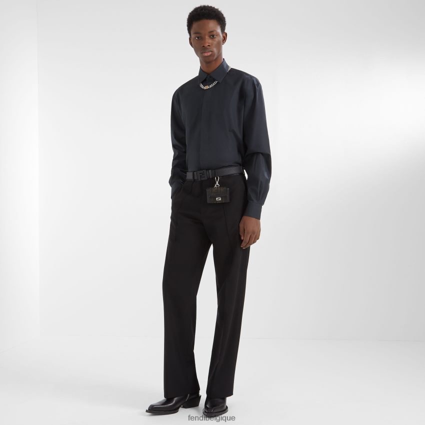 bijoux Fendi collier palladium et colonne or hommes 8X8J2J2697 Fendi Lunette De Soleil