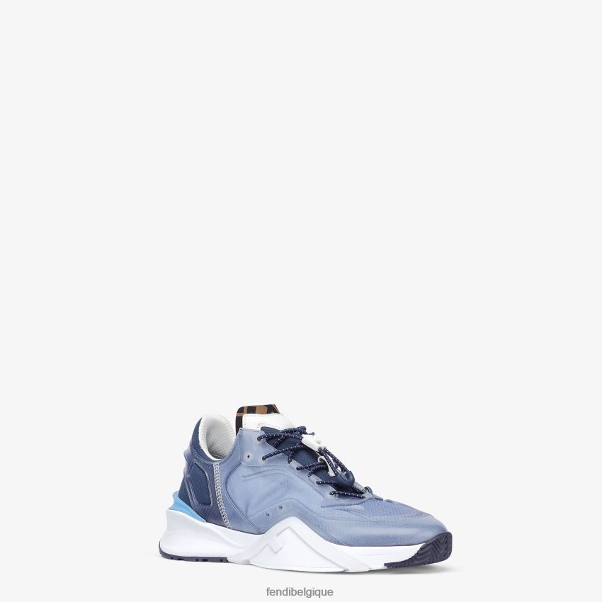 chaussures Fendi bas en nylon bleu clair hommes 8X8J2J2292 Fendi Lunette De Soleil