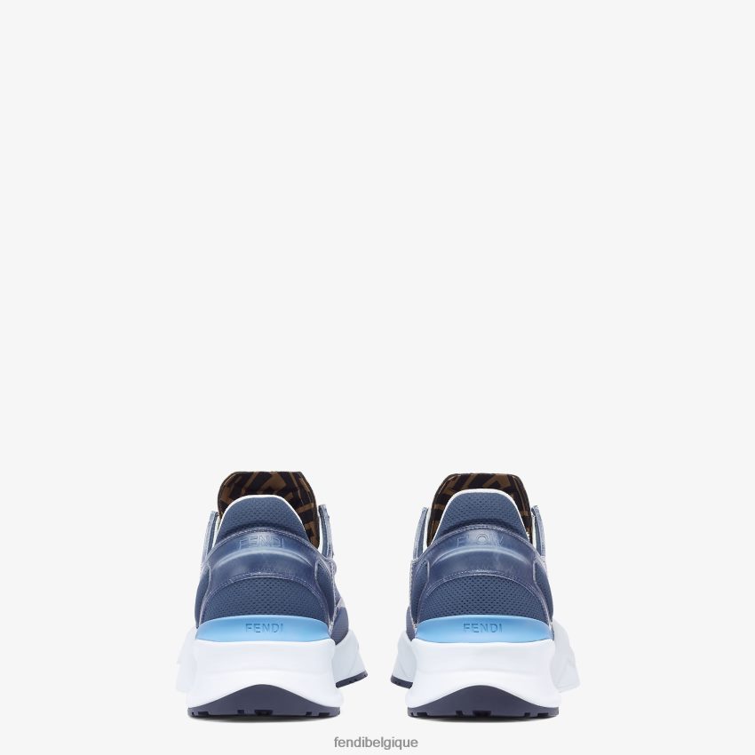 chaussures Fendi bas en nylon bleu clair hommes 8X8J2J2292 Fendi Lunette De Soleil