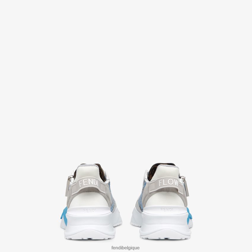 chaussures Fendi baskets basses elaphe bleu clair hommes 8X8J2J2294 Fendi Belgique