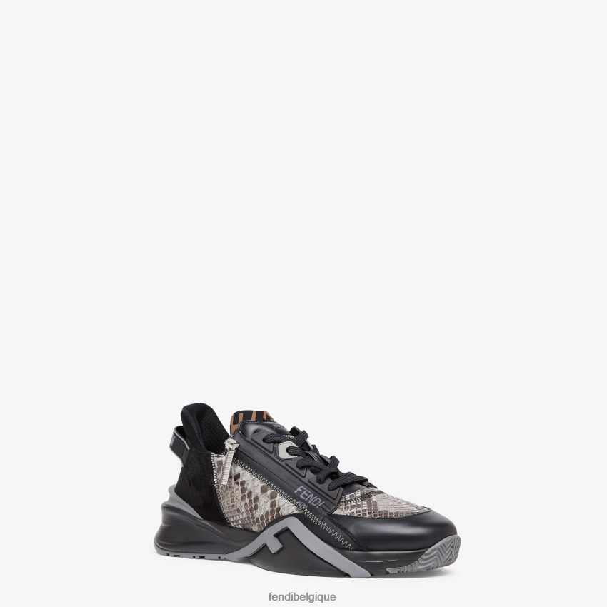 chaussures Fendi baskets basses elaphe gris hommes 8X8J2J2295 Fendi Lunette De Soleil