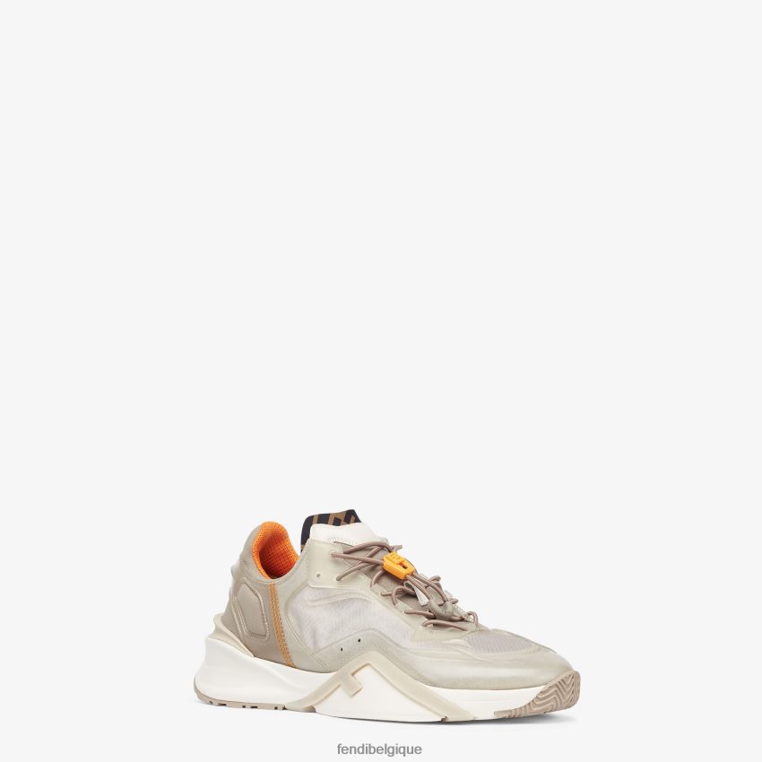 chaussures Fendi baskets basses en nylon beige hommes 8X8J2J2291 Fendi Belgique