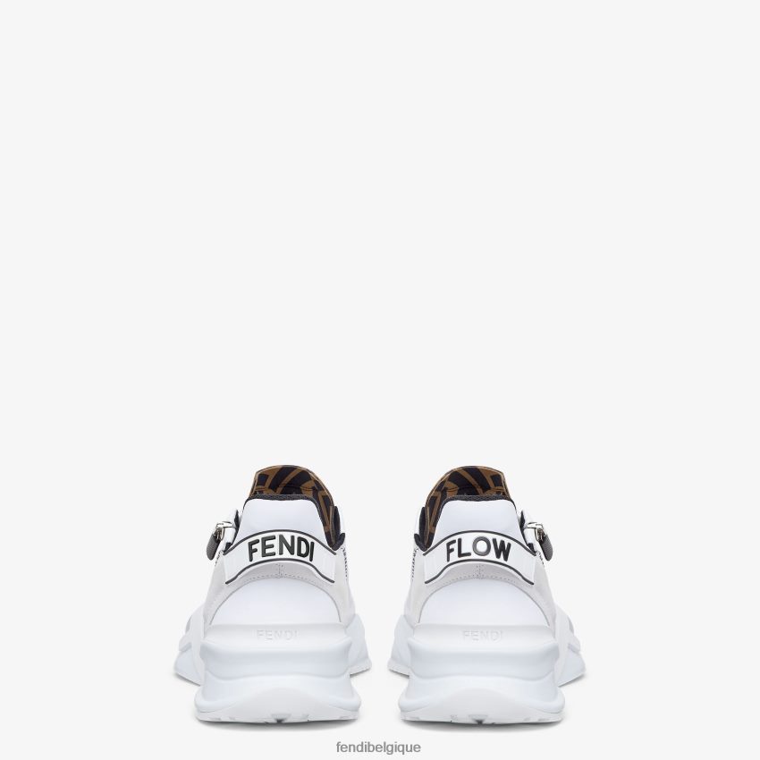 chaussures Fendi baskets basses en nylon blanc hommes 8X8J2J2272 Fendi Sac