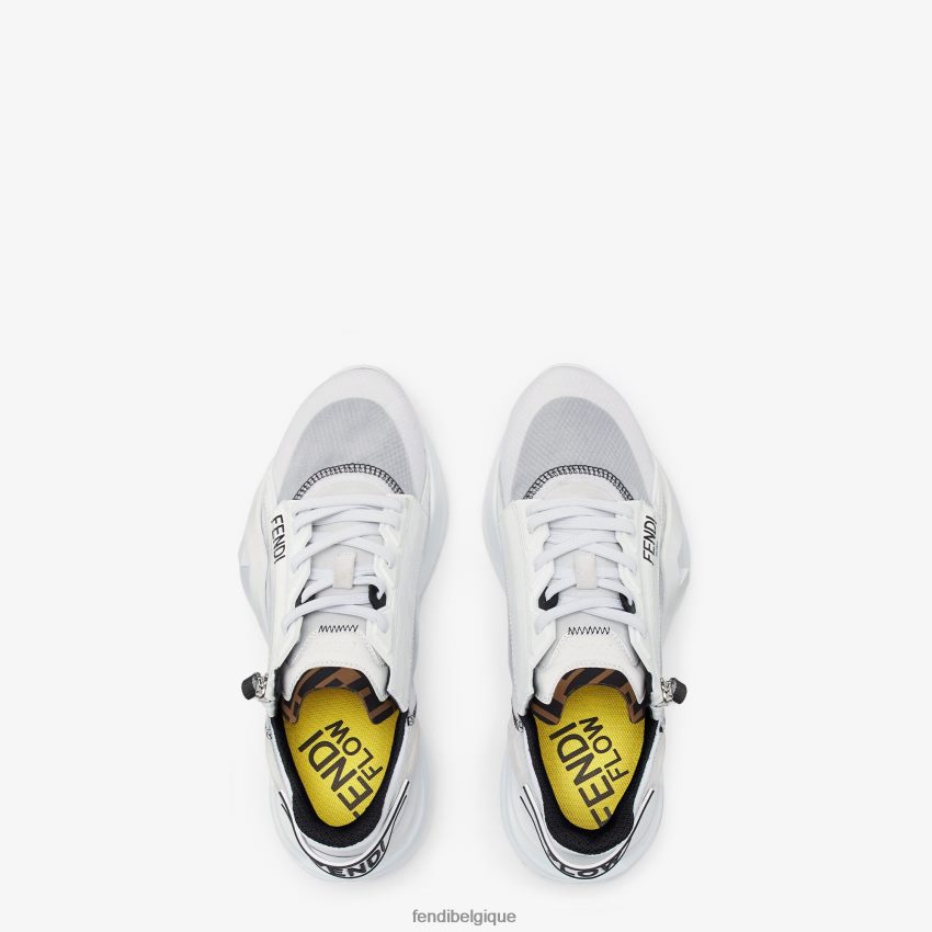 chaussures Fendi baskets basses en nylon blanc hommes 8X8J2J2272 Fendi Sac