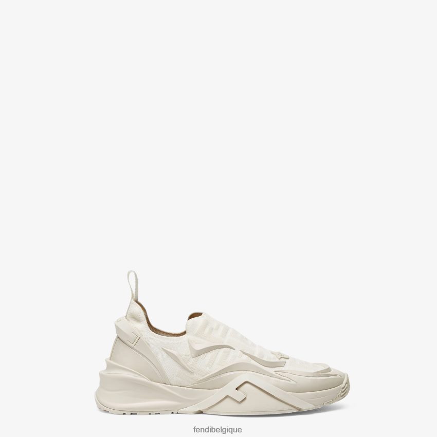 chaussures Fendi baskets de course en maille blanc hommes 8X8J2J2252 Fendi Belgique