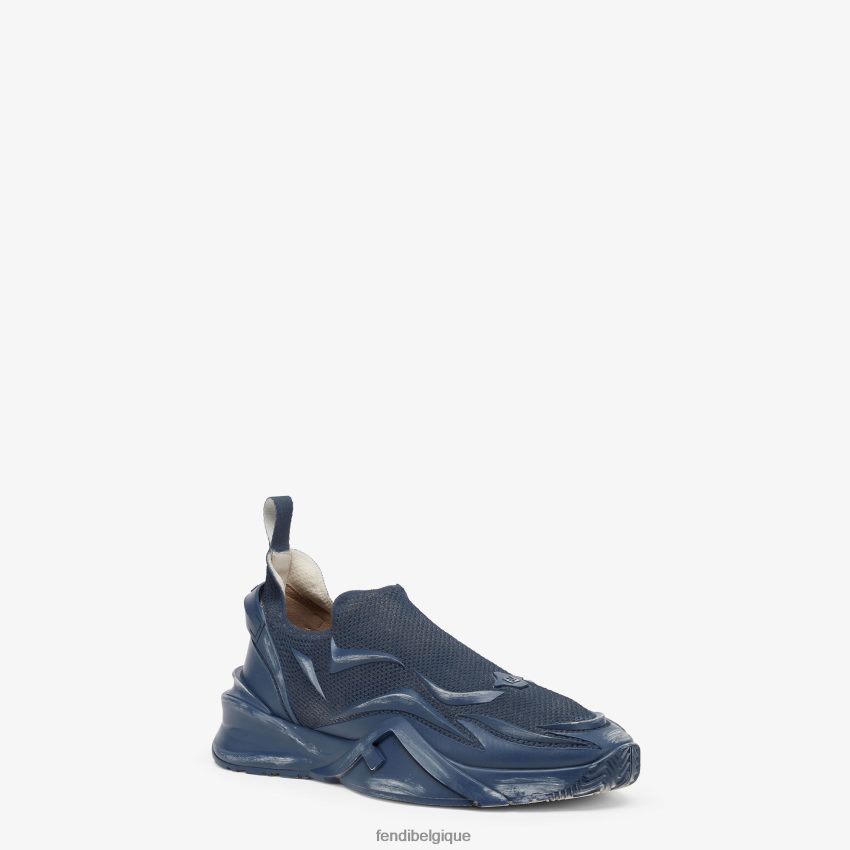 chaussures Fendi baskets de course en maille bleu hommes 8X8J2J2264 Fendi Belgique