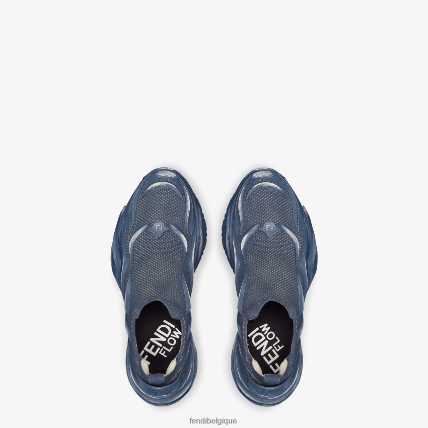 chaussures Fendi baskets de course en maille bleu hommes 8X8J2J2264 Fendi Belgique