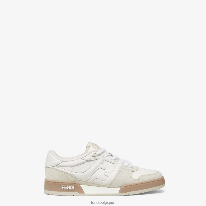 chaussures Fendi chaussures basses en daim blanc hommes 8X8J2J2233 Fendi Sac