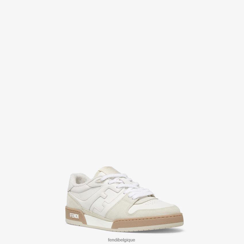 chaussures Fendi chaussures basses en daim blanc hommes 8X8J2J2233 Fendi Sac