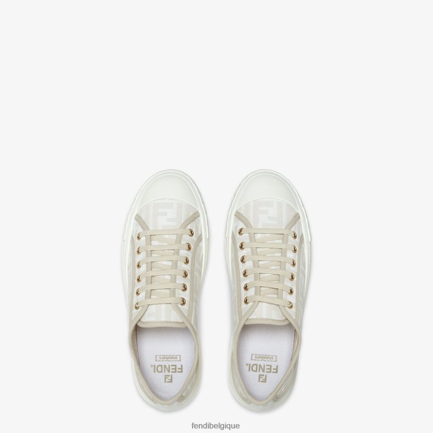 chaussures Fendi chaussures basses en tissu blanc hommes 8X8J2J2261 Fendi Belgique