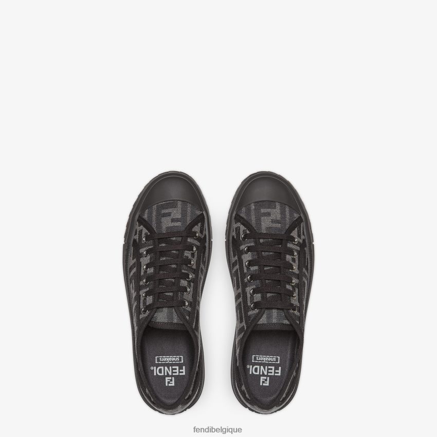 chaussures Fendi chaussures basses en tissu noir hommes 8X8J2J2260 Fendi Sac