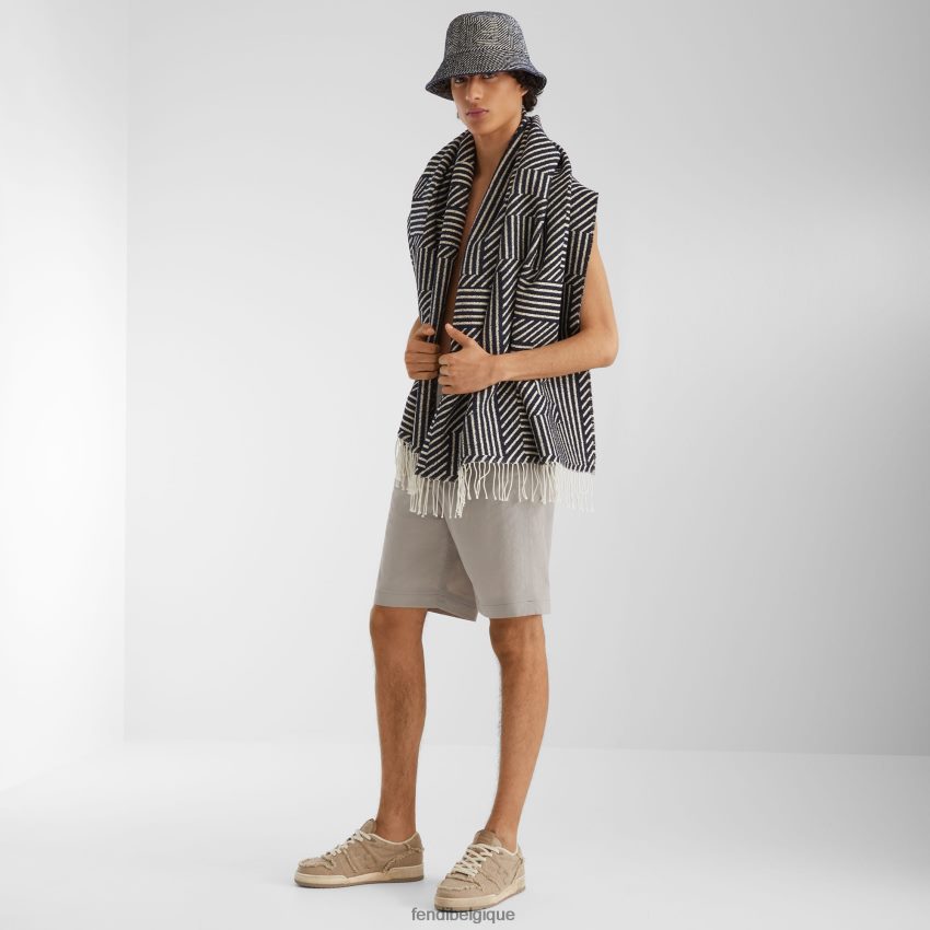 chaussures Fendi chaussures basses en toile beige hommes 8X8J2J2263 Fendi Sac