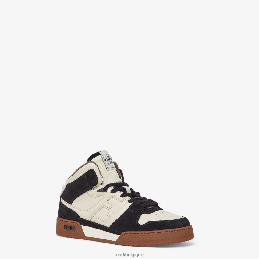 chaussures Fendi chaussures montantes en cuir noir hommes 8X8J2J2273 Fendi Belgique