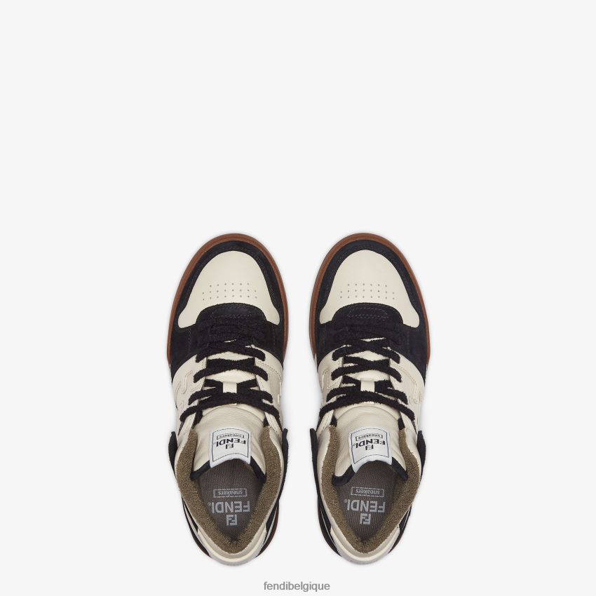 chaussures Fendi chaussures montantes en cuir noir hommes 8X8J2J2273 Fendi Belgique