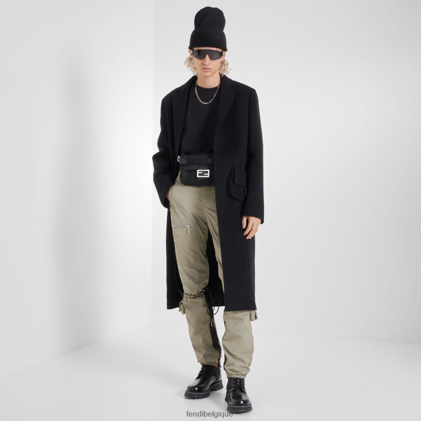 chaussures Fendi bottes de motard en cuir noir hommes 8X8J2J2220 Fendi Lunette De Soleil