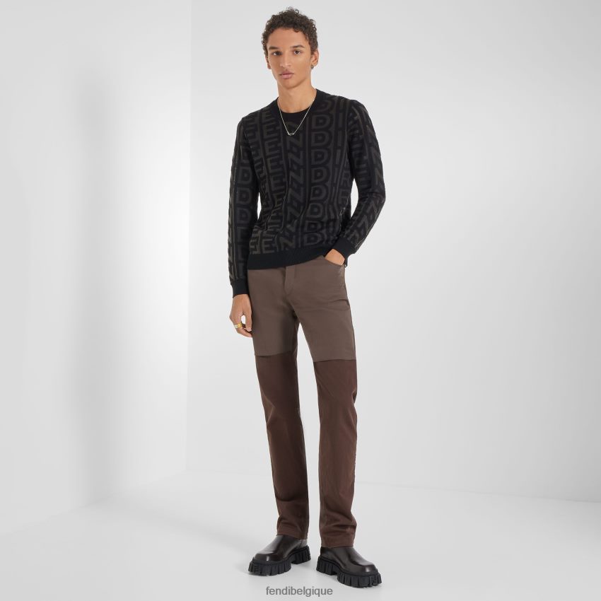 chaussures Fendi bottines chelsea en cuir brun hommes 8X8J2J2221 Fendi Sac