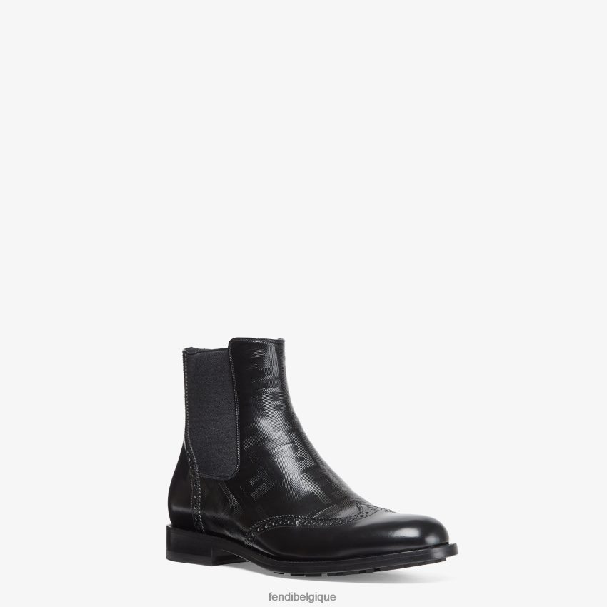 chaussures Fendi bottines chelsea en cuir noir hommes 8X8J2J2311 Fendi Sac