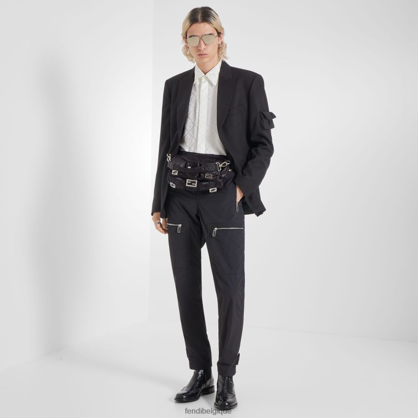 chaussures Fendi bottines chelsea en cuir noir hommes 8X8J2J2311 Fendi Sac