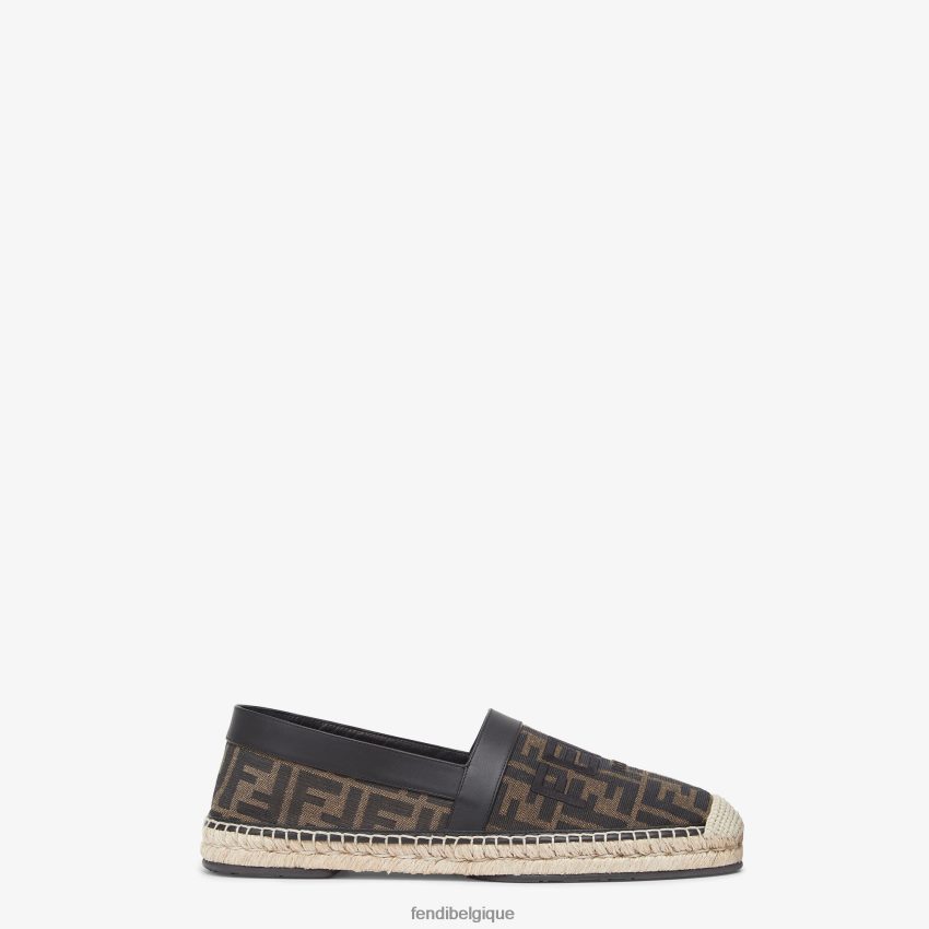 chaussures Fendi espadrilles en tissu brun hommes 8X8J2J2258 Fendi Belgique