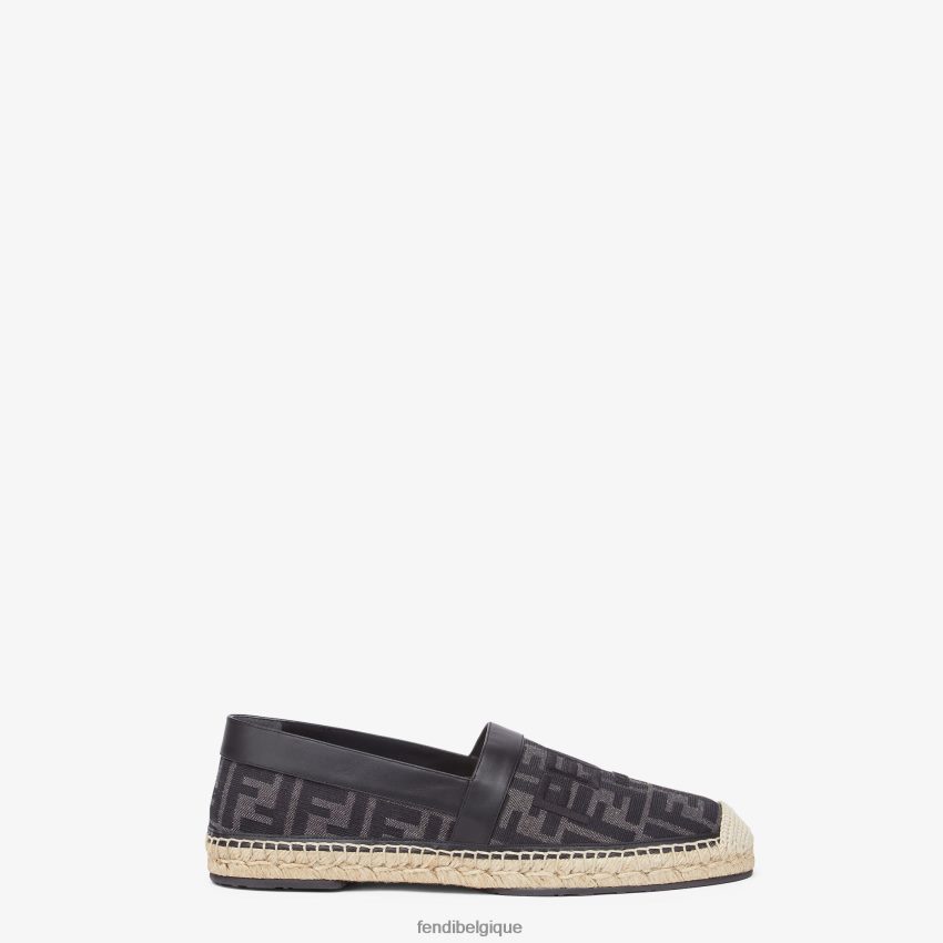 chaussures Fendi espadrilles en tissu noir hommes 8X8J2J2257 Fendi Sac