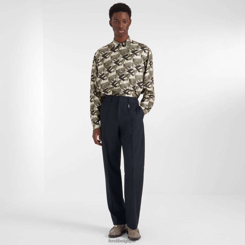 chaussures Fendi mocassins en cuir beige hommes 8X8J2J2244 Fendi Lunette De Soleil