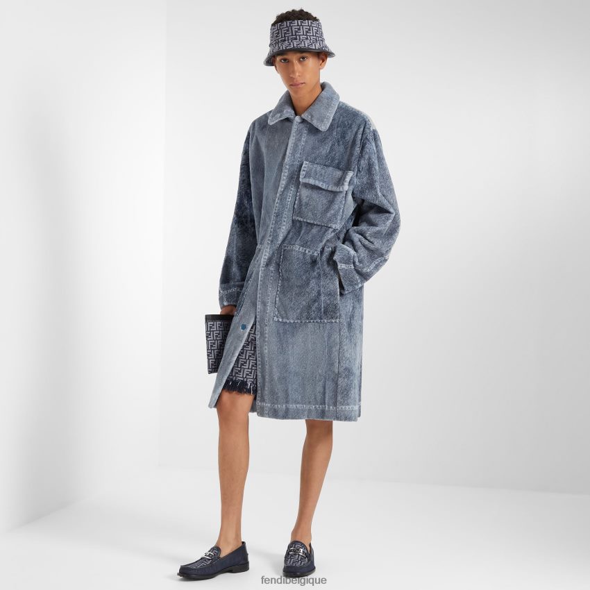 chaussures Fendi mocassins en jean bleu hommes 8X8J2J2285 Fendi Belgique