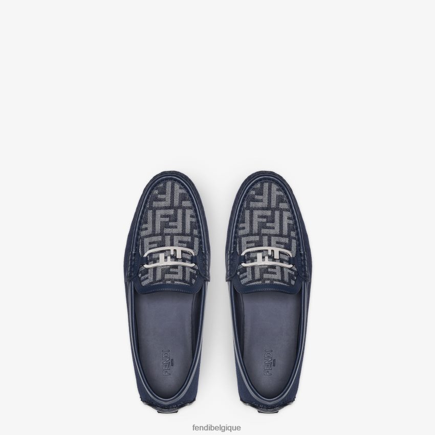 chaussures Fendi mocassins en jean bleu hommes 8X8J2J2288 Fendi Belgique