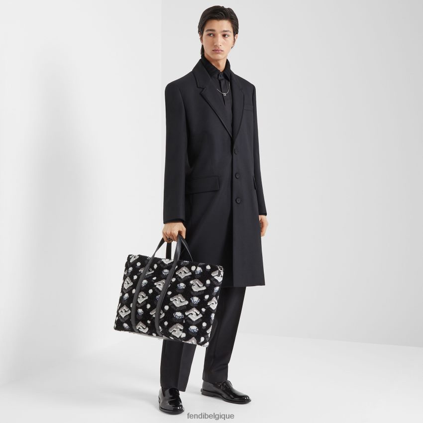 chaussures Fendi pantoufles en cuir verni noir hommes 8X8J2J2313 Fendi Lunette De Soleil