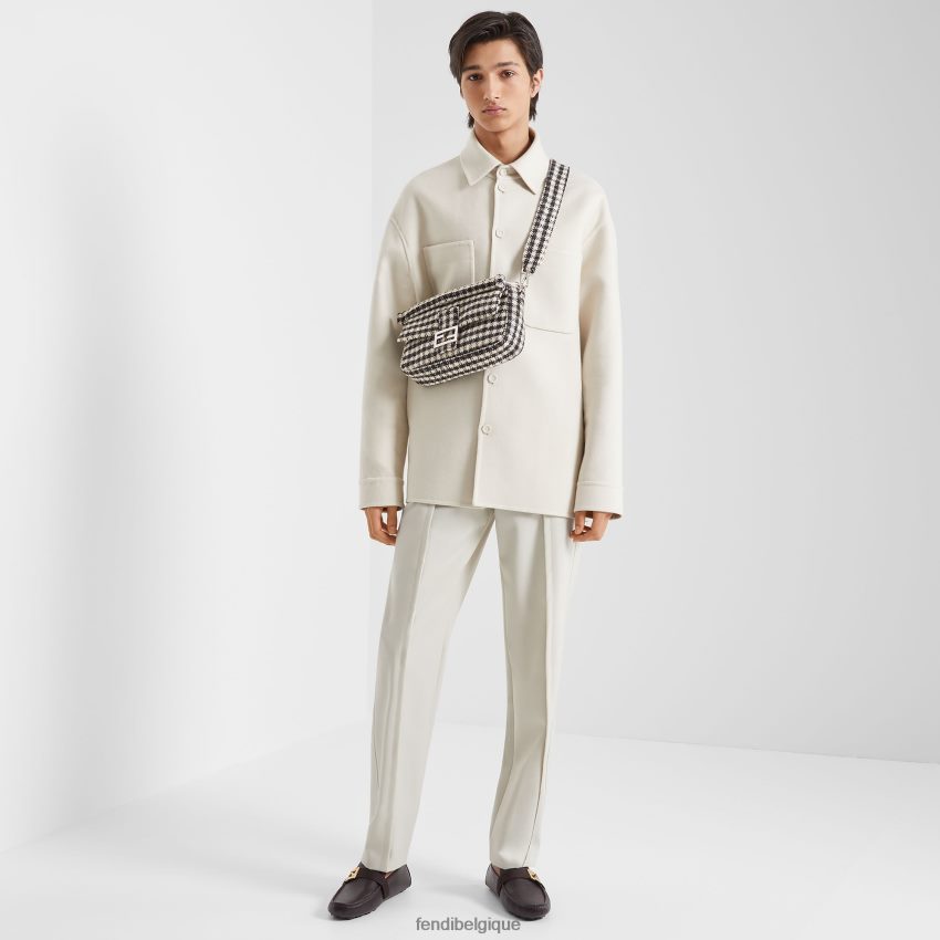 chaussures Fendi pilotes en cuir brun hommes 8X8J2J2266 Fendi Sac