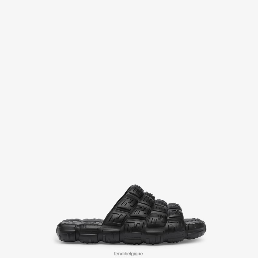 chaussures Fendi toboggans en caoutchouc noir hommes 8X8J2J2230 Fendi Sac