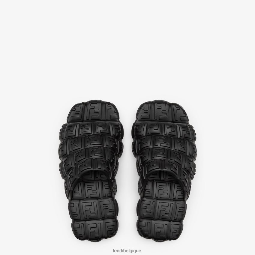 chaussures Fendi toboggans en caoutchouc noir hommes 8X8J2J2230 Fendi Sac