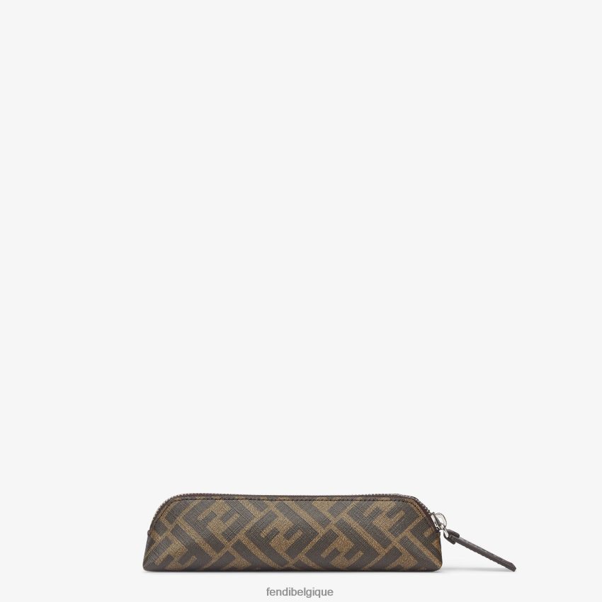 accessoires Fendi porte-stylo en tissu brun hommes 8X8J2J2500 Fendi Sac