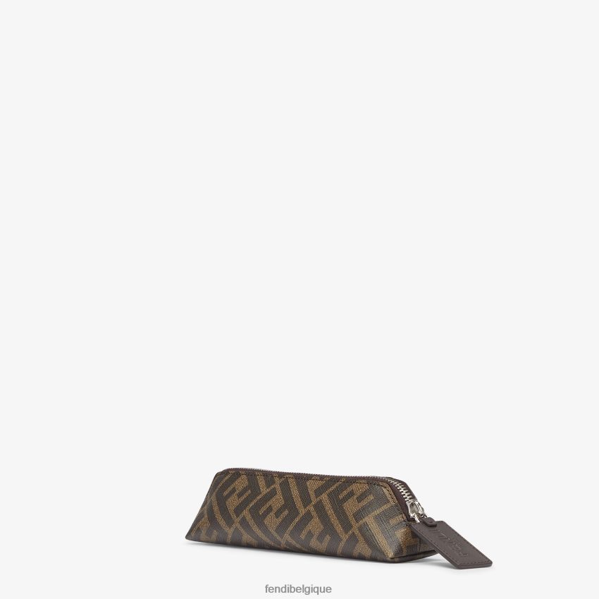 accessoires Fendi porte-stylo en tissu brun hommes 8X8J2J2500 Fendi Sac