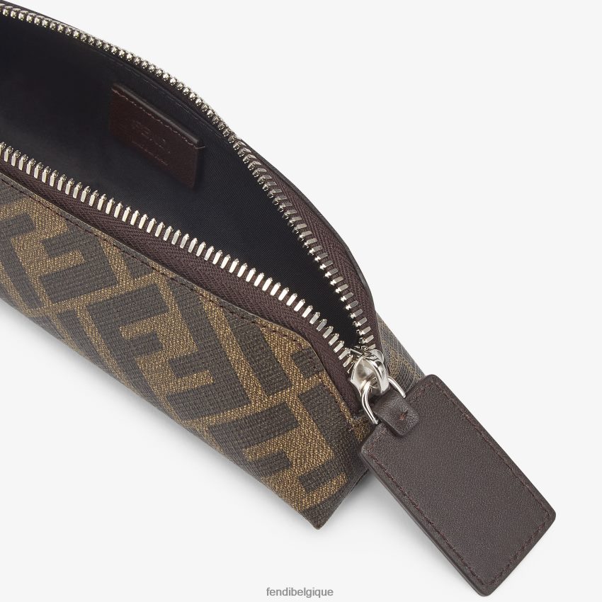 accessoires Fendi porte-stylo en tissu brun hommes 8X8J2J2500 Fendi Sac