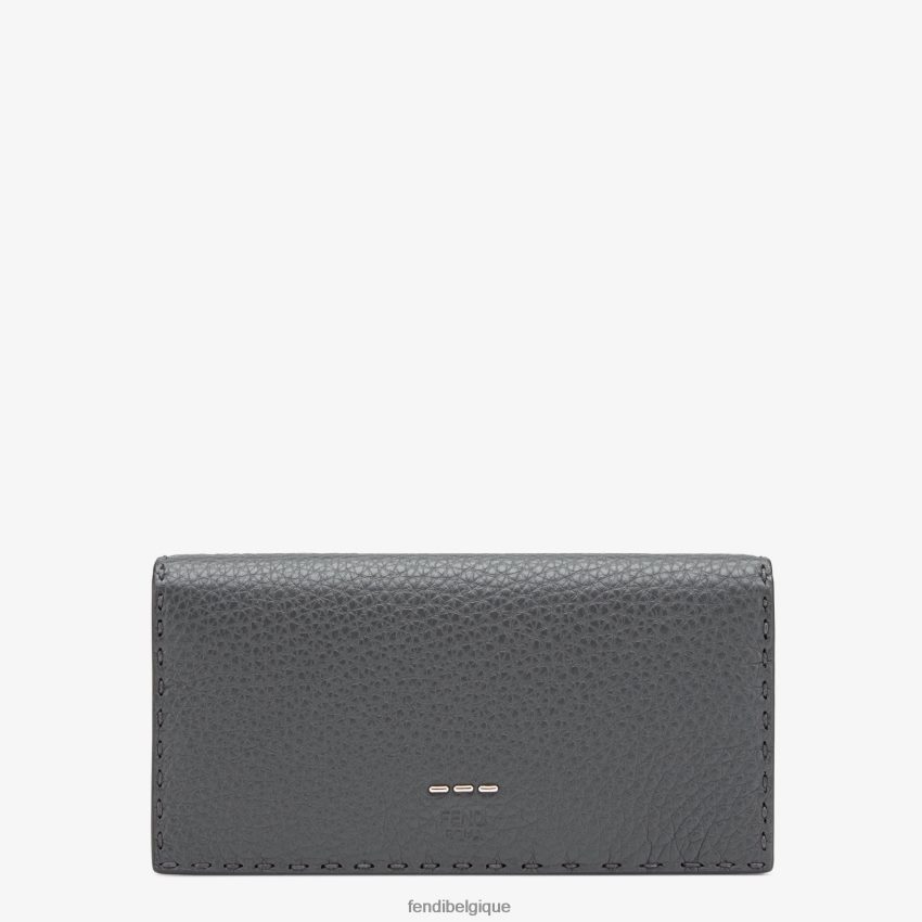 accessoires Fendi continental en cuir romain gris hommes 8X8J2J2682 Fendi Lunette De Soleil