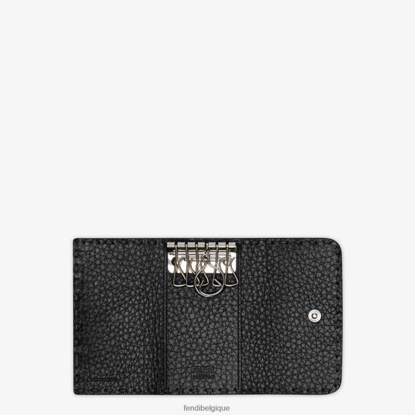 accessoires Fendi pochette en cuir porte-clés noir hommes 8X8J2J2573 Fendi Belgique