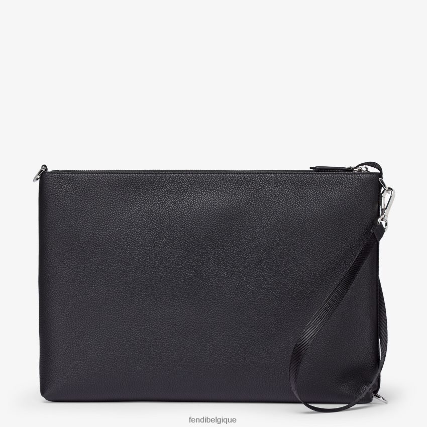 accessoires Fendi pochette en cuir pour étui PC signature noir hommes 8X8J2J1878 Fendi Lunette De Soleil