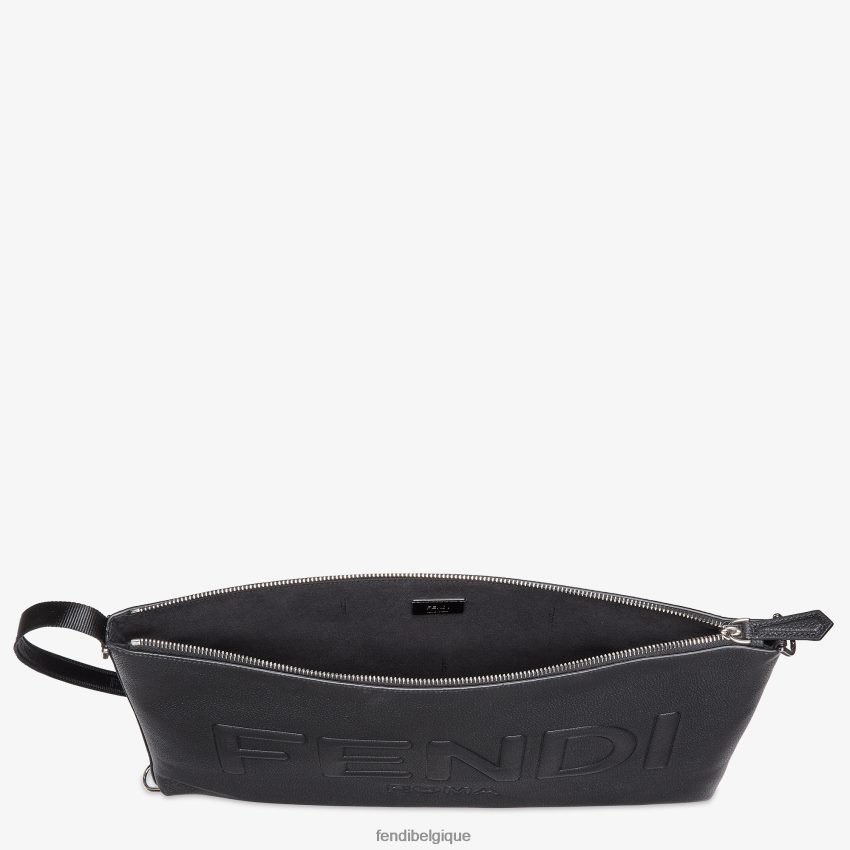 accessoires Fendi pochette en cuir pour étui PC signature noir hommes 8X8J2J1878 Fendi Lunette De Soleil