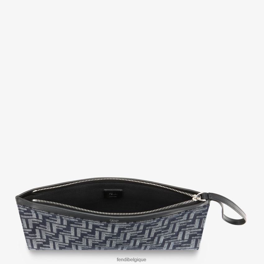 accessoires Fendi pochette en jean bleu hommes 8X8J2J1865 Fendi Belgique