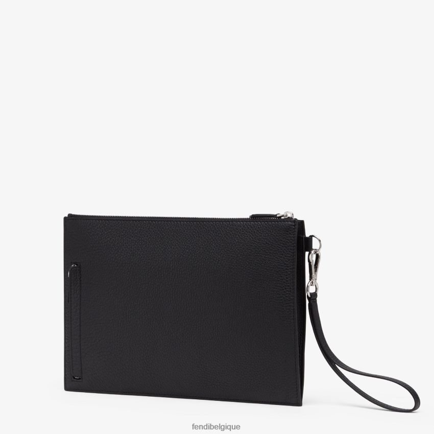 accessoires Fendi sac en cuir à pochette plate noir hommes 8X8J2J2664 Fendi Lunette De Soleil